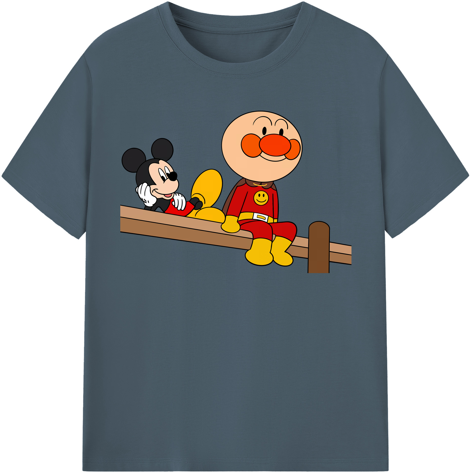 （画像用） アンパンマン Anpanman 綿100％半袖Tシャツ（フロントプリント）